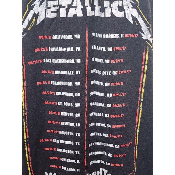 Metallica 2017 Baseball Style Tour Tee Size 2X NOW THAT WE'RE DEAD 2 Sides - Picture 5 of 7